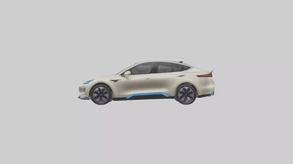 Electric 4door Car with Luxury Features model 3D model