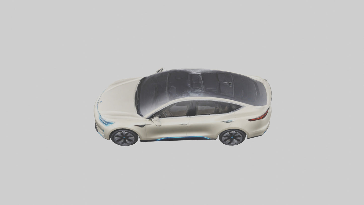 Electric 4door Car with Luxury Features model 3D model