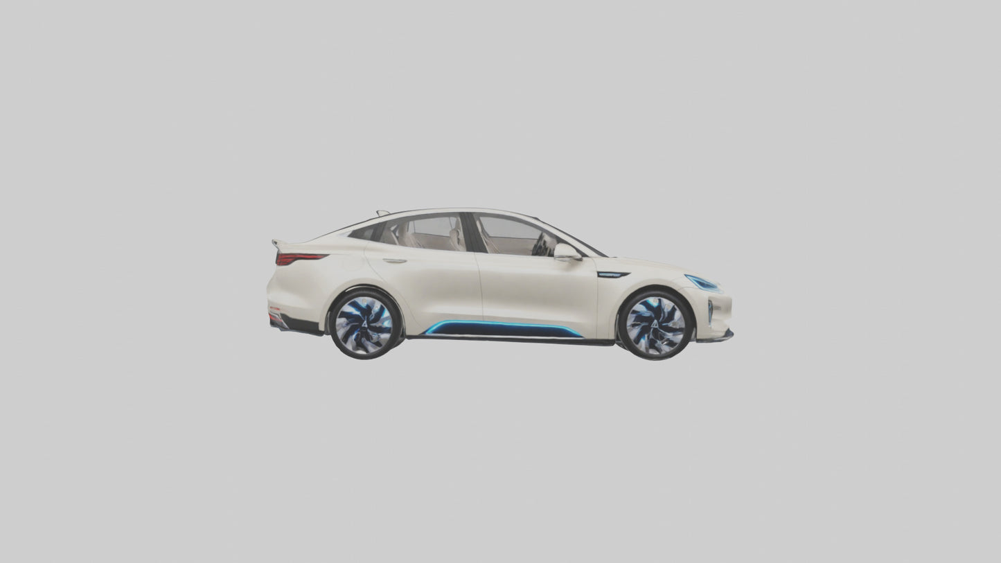 Electric 4door Car with Luxury Features model 3D model