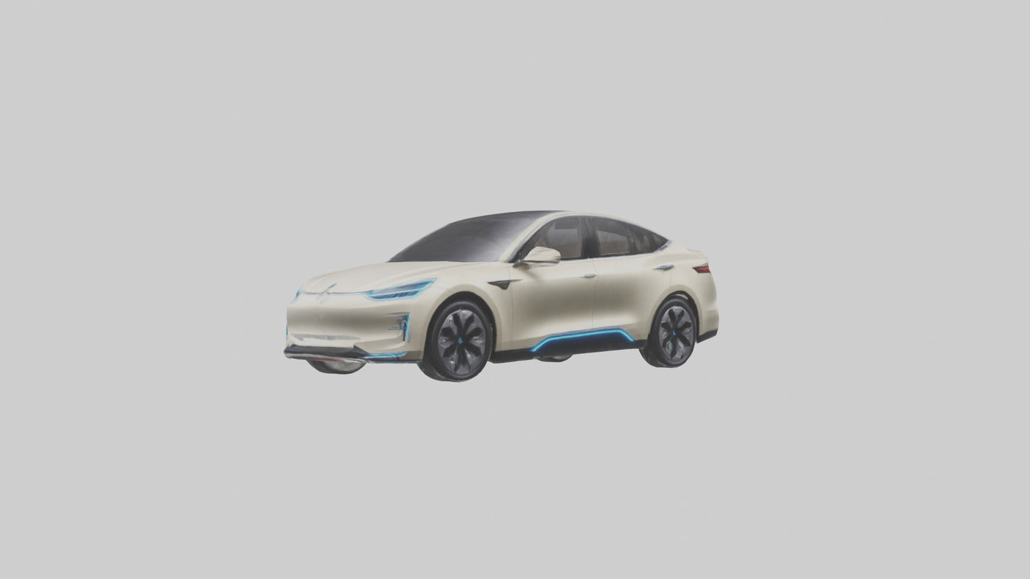 Electric 4door Car with Luxury Features model 3D model