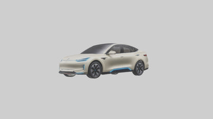 Electric 4door Car with Luxury Features model 3D model