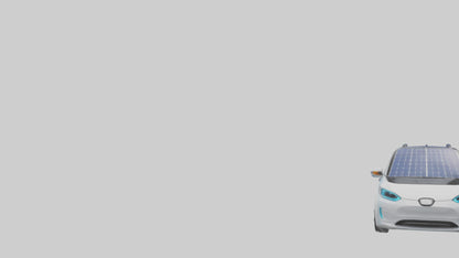 3D model Electric Car with Solar Panels model VR / AR / low-poly