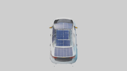 3D model Electric Car with Solar Panels model VR / AR / low-poly