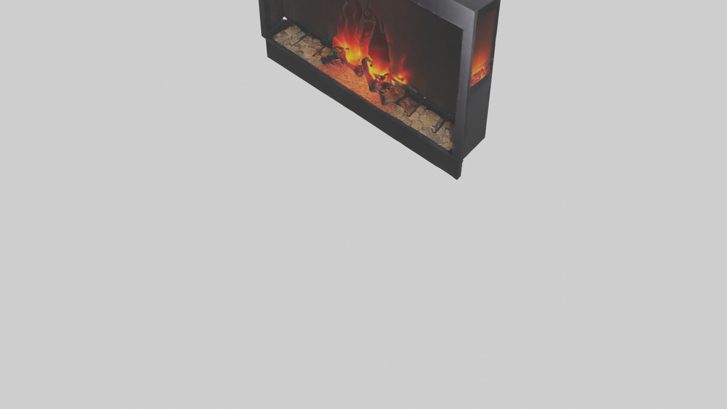 Electric fireplace model 3D model