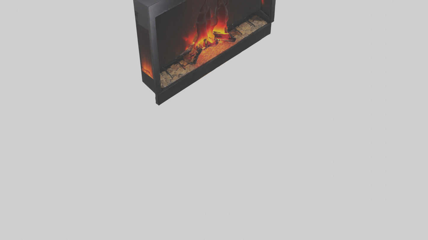 Electric fireplace model 3D model