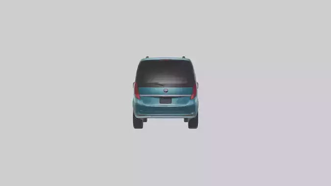 Electric Minivan with Family Features model 3D model
