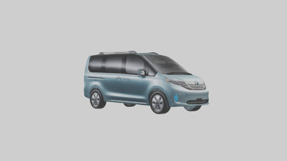 Electric Minivan with Family Features model 3D model