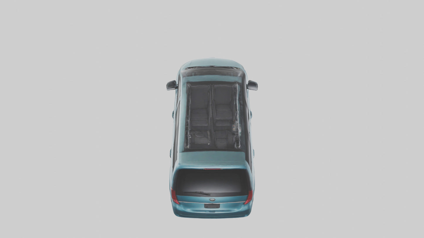 Electric Minivan with Family Features model 3D model