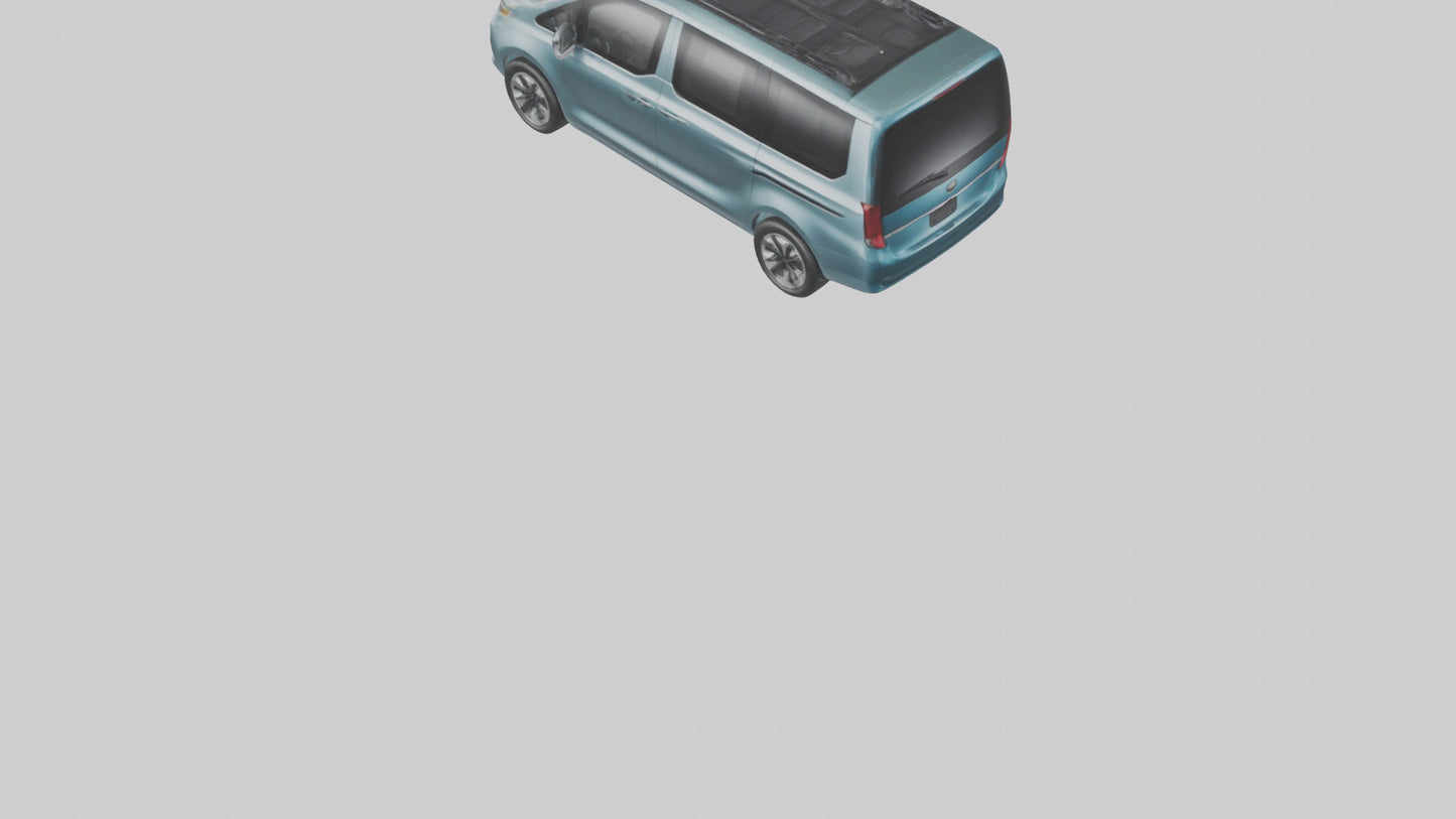 Electric Minivan with Family Features model 3D model