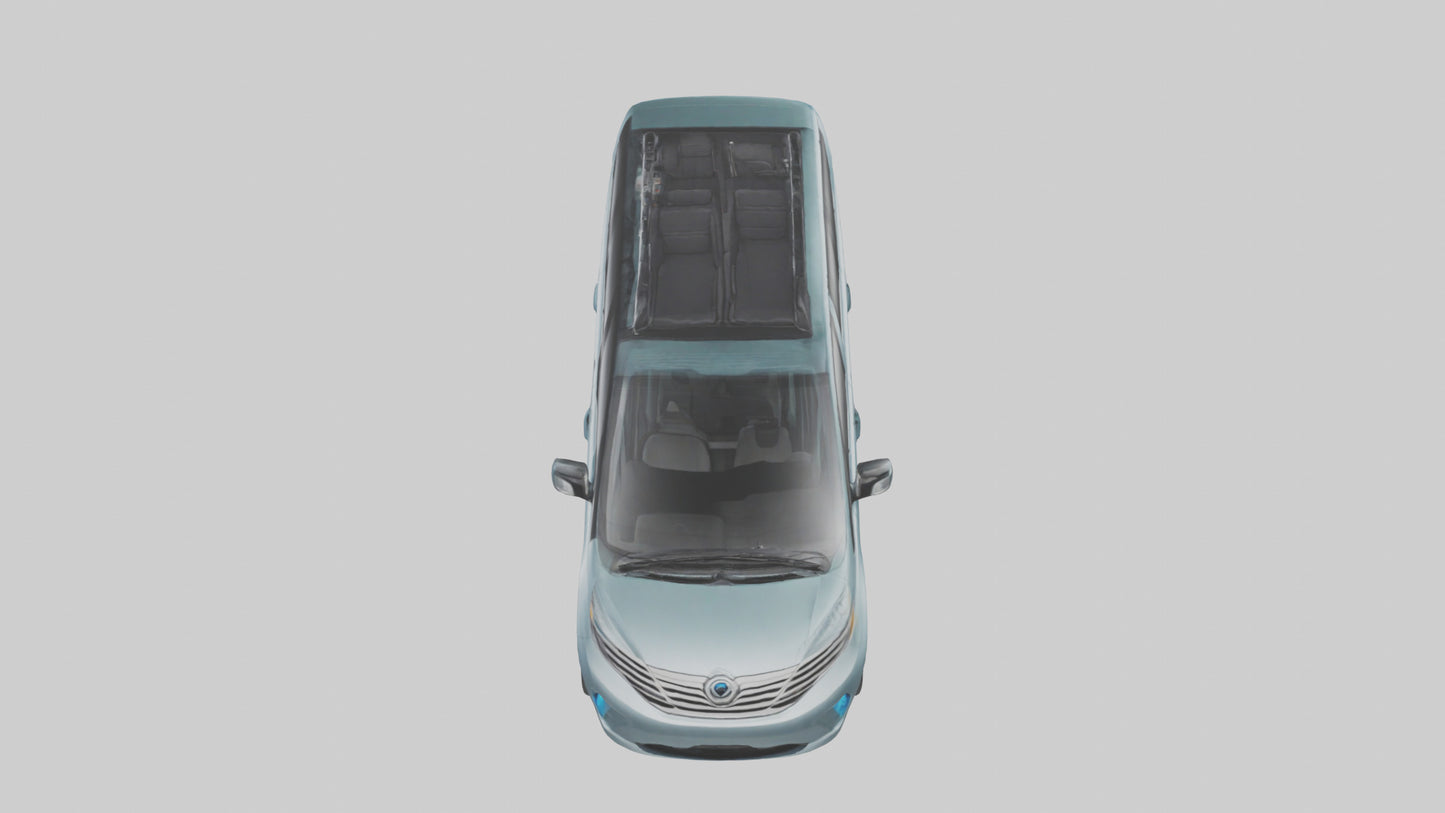 Electric Minivan with Family Features model 3D model
