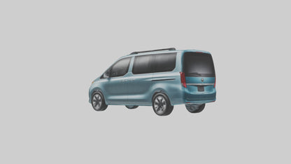Electric Minivan with Family Features model 3D model