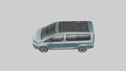 Electric Minivan with Family Features model 3D model