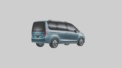 Electric Minivan with Family Features model 3D model