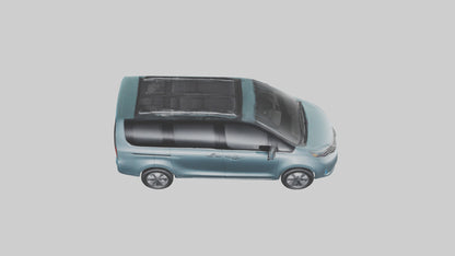 Electric Minivan with Family Features model 3D model