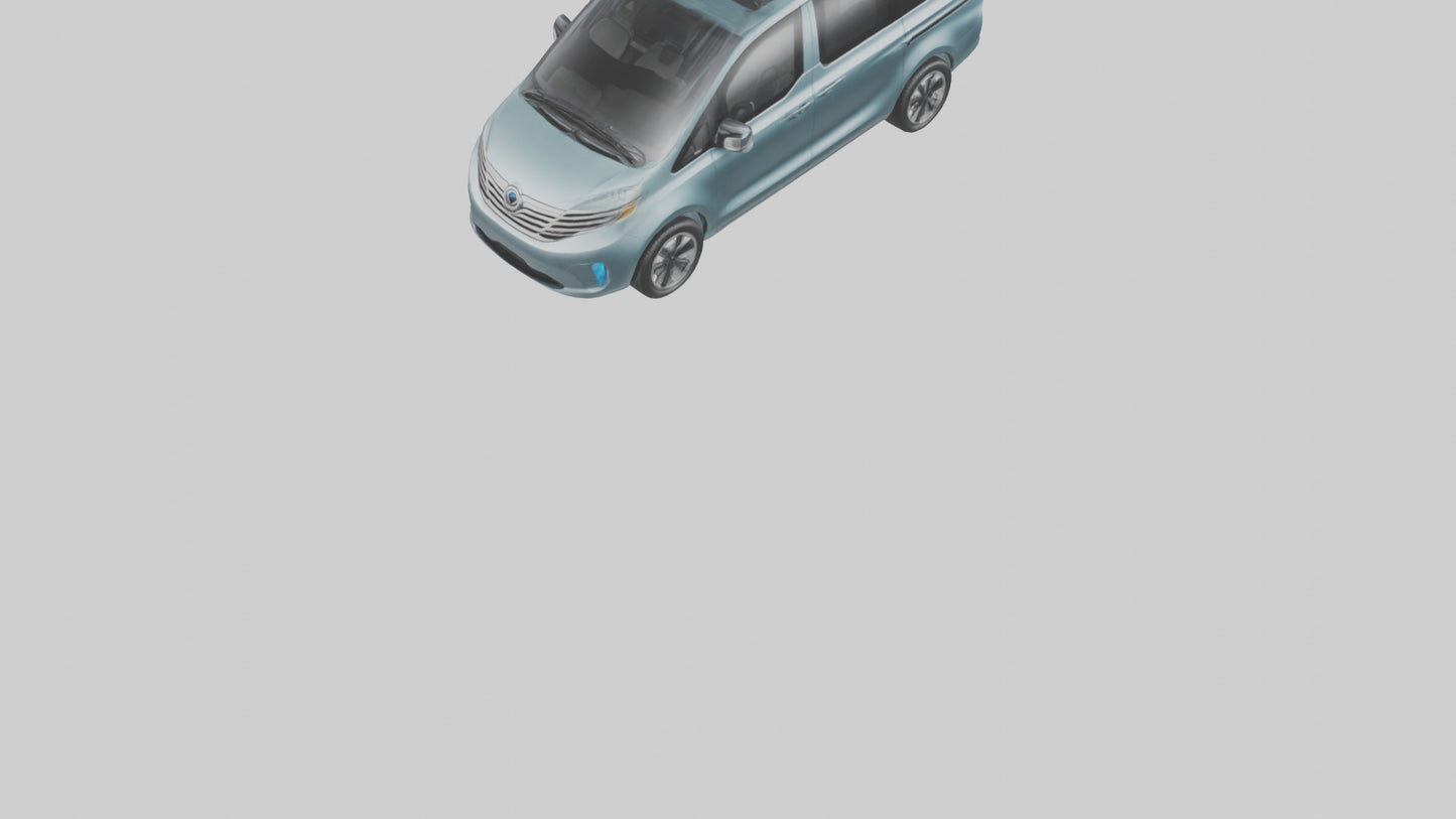 Electric Minivan with Family Features model 3D model