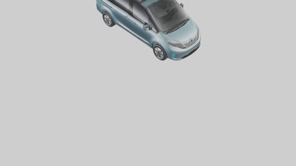 Electric Minivan with Family Features model 3D model