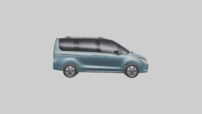 Electric Minivan with Family Features model 3D model