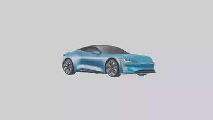Electric Performance Coupe model VR / AR / low-poly
