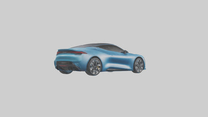 Electric Performance Coupe model VR / AR / low-poly