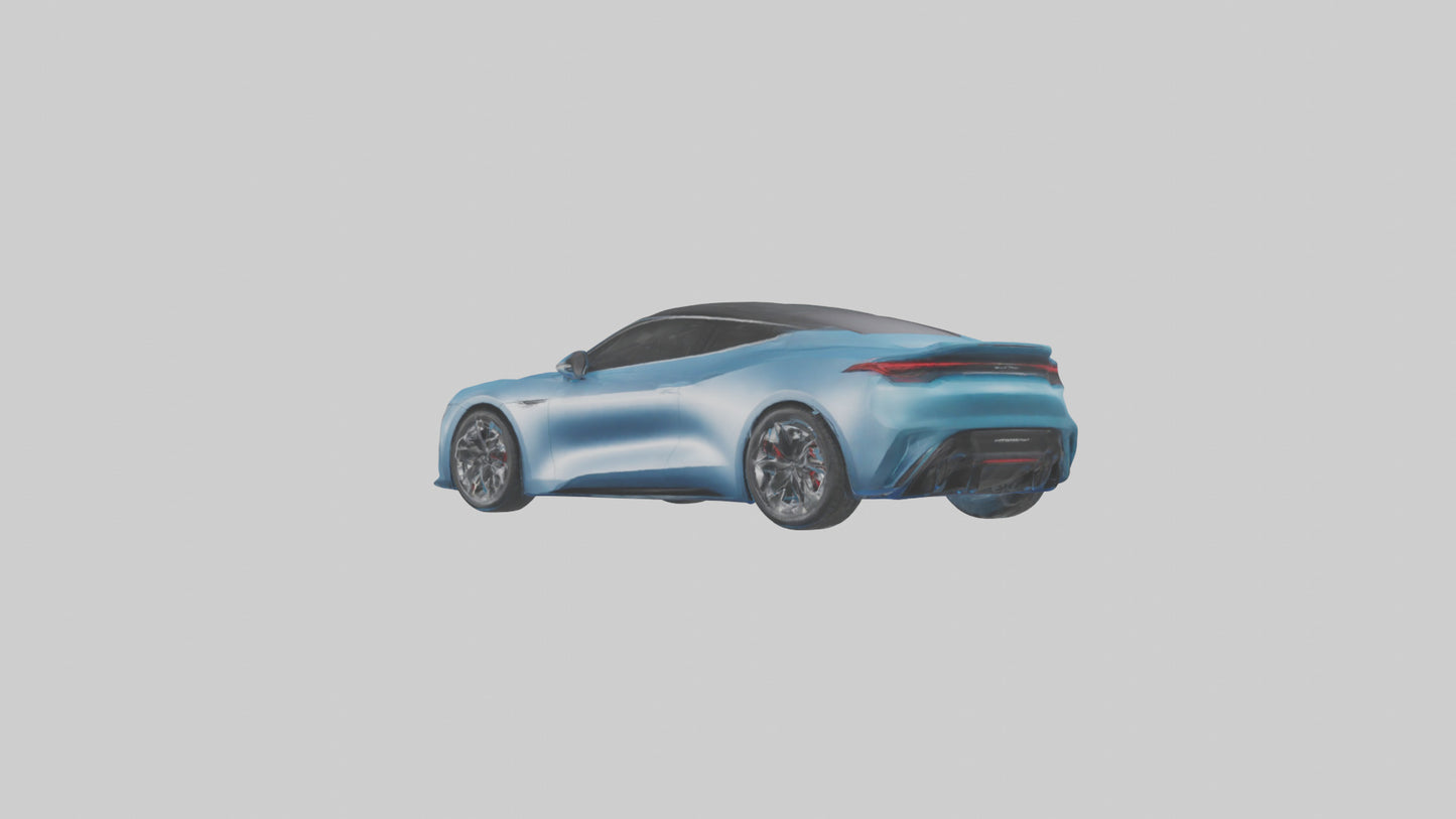 Electric Performance Coupe model VR / AR / low-poly