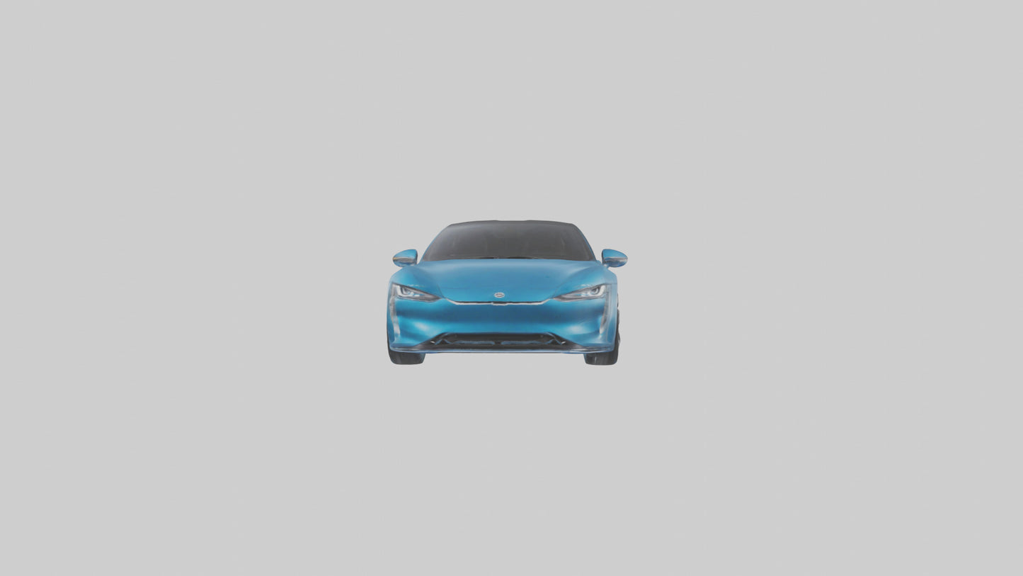 Electric Performance Coupe model VR / AR / low-poly