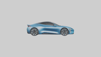 Electric Performance Coupe model VR / AR / low-poly