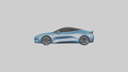 Electric Performance Coupe model VR / AR / low-poly