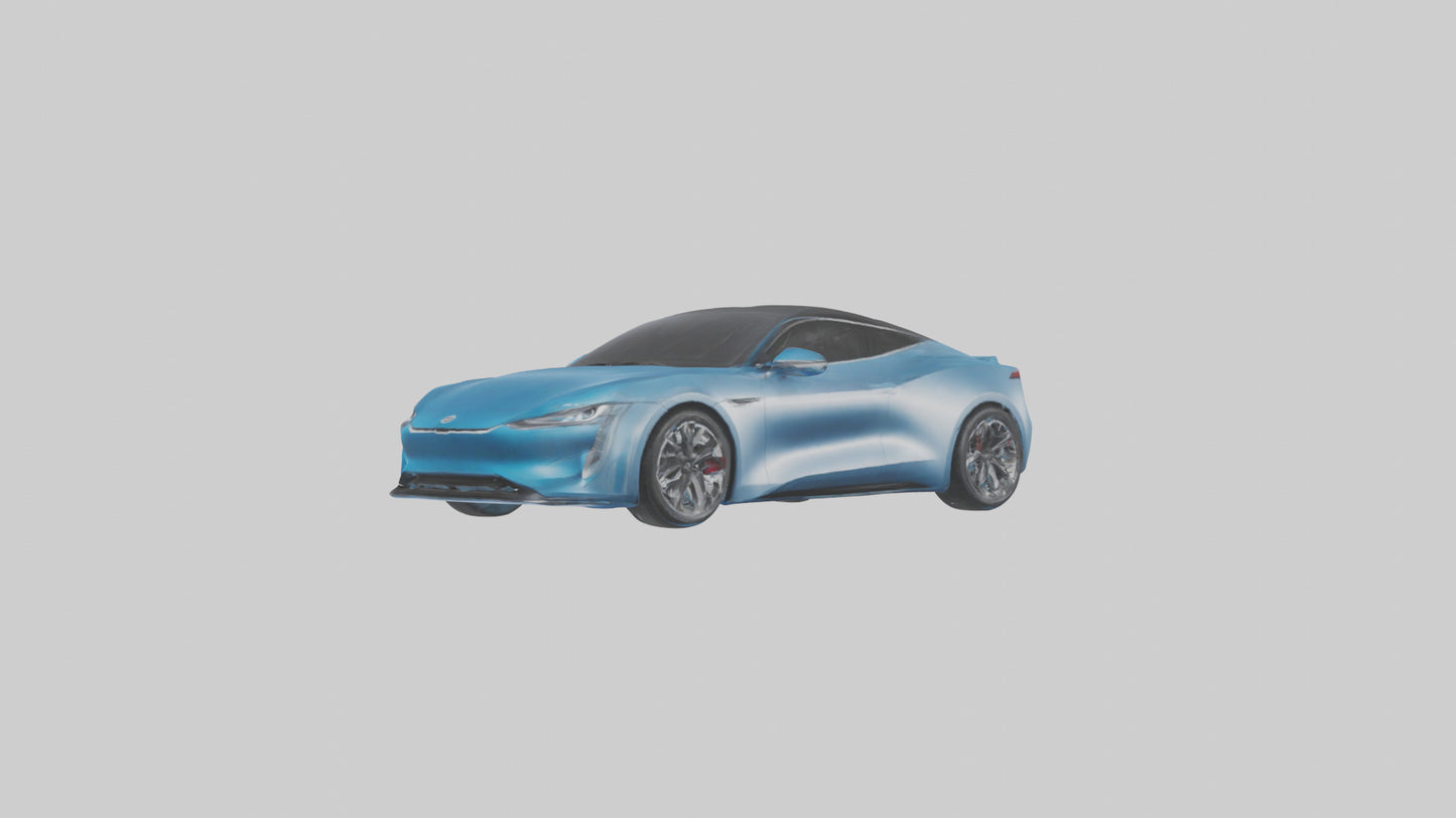 Electric Performance Coupe model VR / AR / low-poly