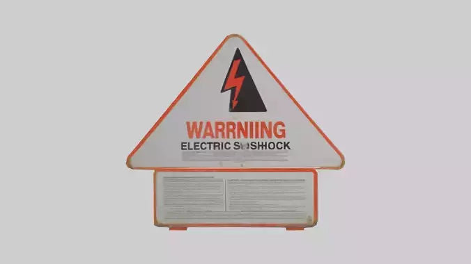 Electric Shock Hazard Warning Sign model 3D model