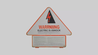 Electric Shock Hazard Warning Sign model 3D model