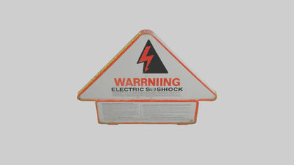 Electric Shock Hazard Warning Sign model 3D model