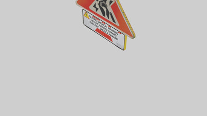 Electric Shock Hazard Warning Sign model 3D model