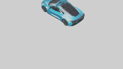 3D model Electric Supercar with Automatic Doors model VR / AR / low-poly