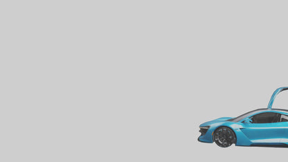 3D model Electric Supercar with Automatic Doors model VR / AR / low-poly