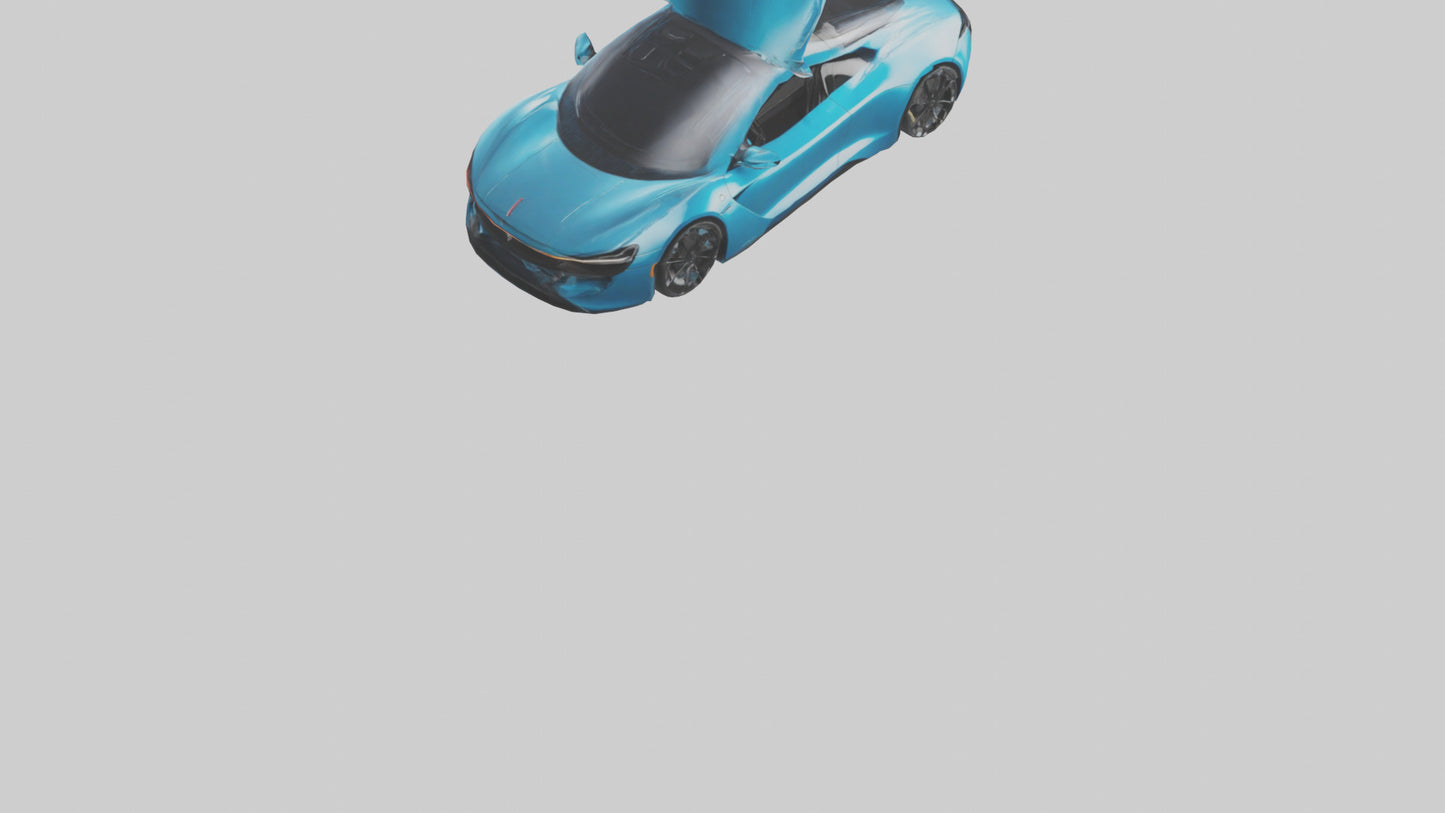 3D model Electric Supercar with Automatic Doors model VR / AR / low-poly