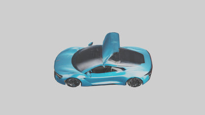 3D model Electric Supercar with Automatic Doors model VR / AR / low-poly