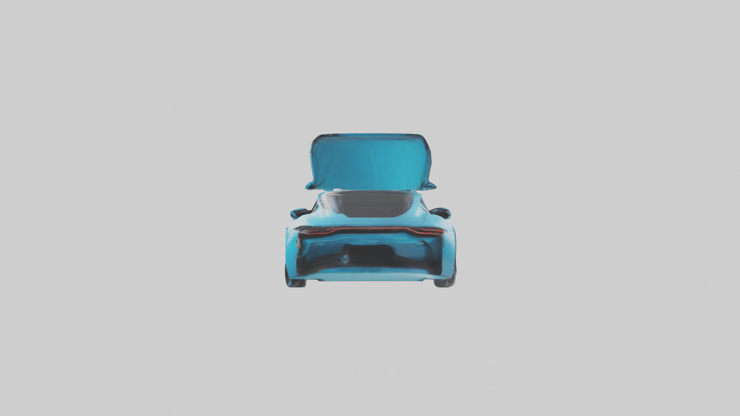 3D model Electric Supercar with Automatic Doors model VR / AR / low-poly