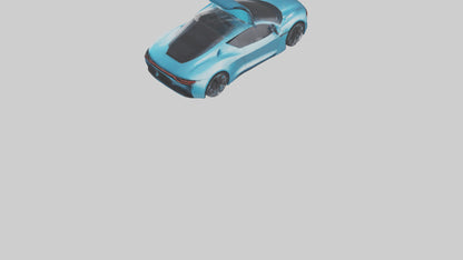 3D model Electric Supercar with Automatic Doors model VR / AR / low-poly