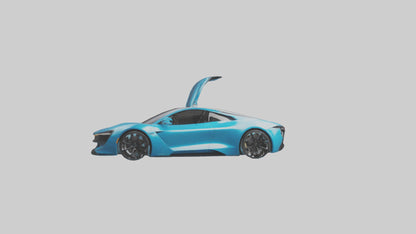 3D model Electric Supercar with Automatic Doors model VR / AR / low-poly