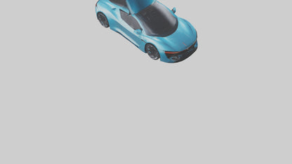 3D model Electric Supercar with Automatic Doors model VR / AR / low-poly