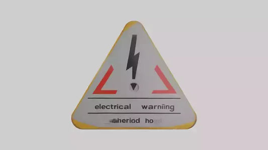 Electrical Hazard Warning Sign model 3D model