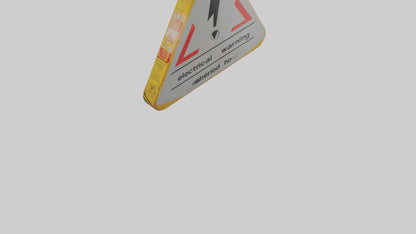 Electrical Hazard Warning Sign model 3D model
