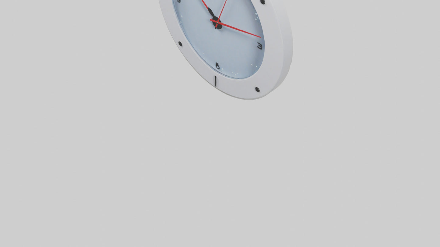 Electronic Wall Clock model VR / AR / low-poly