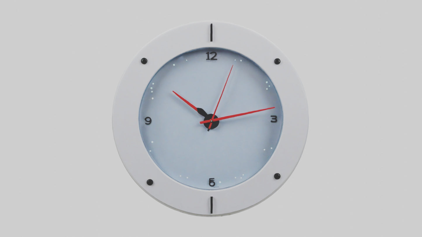 Electronic Wall Clock model VR / AR / low-poly