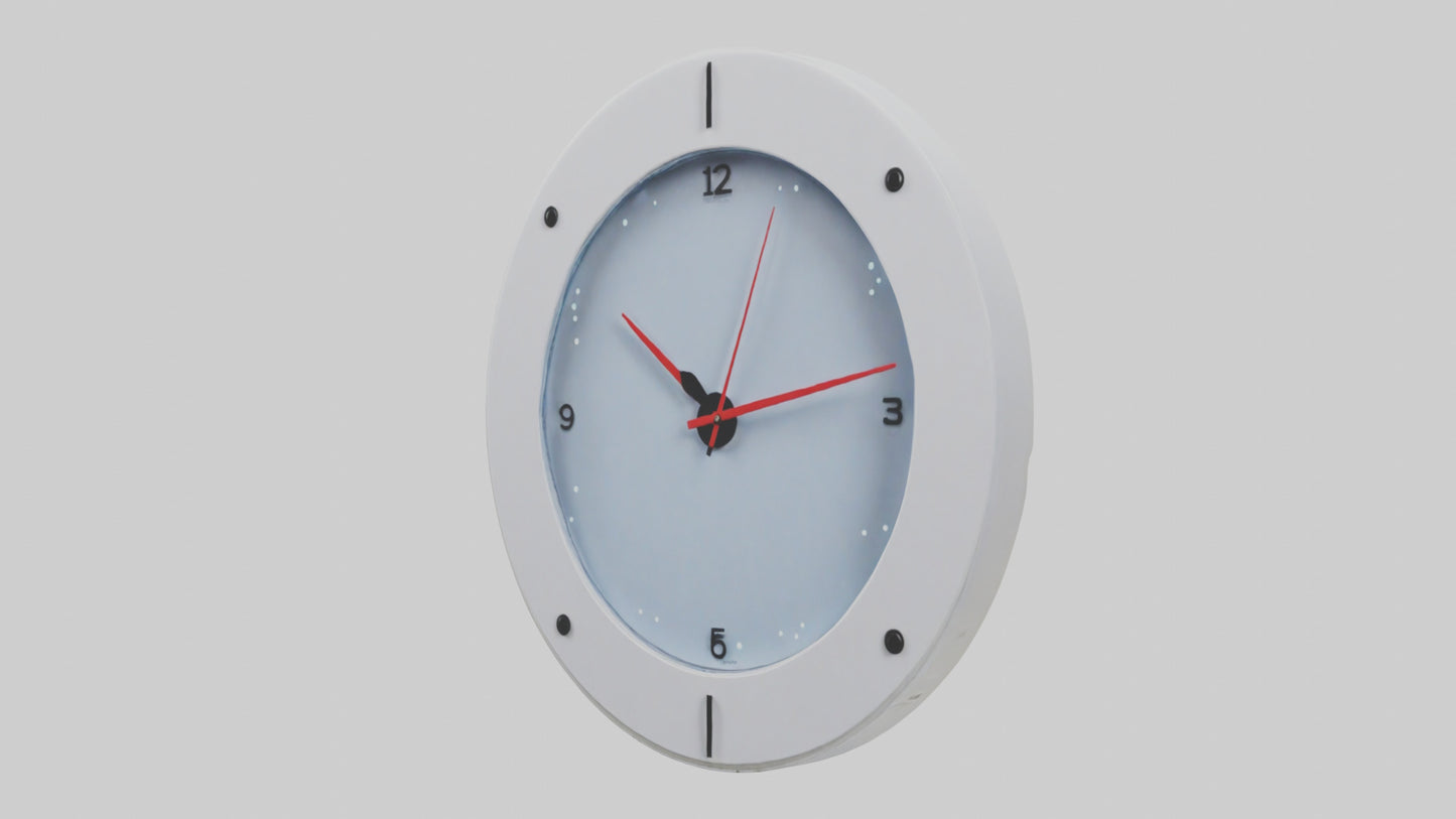 Electronic Wall Clock model VR / AR / low-poly
