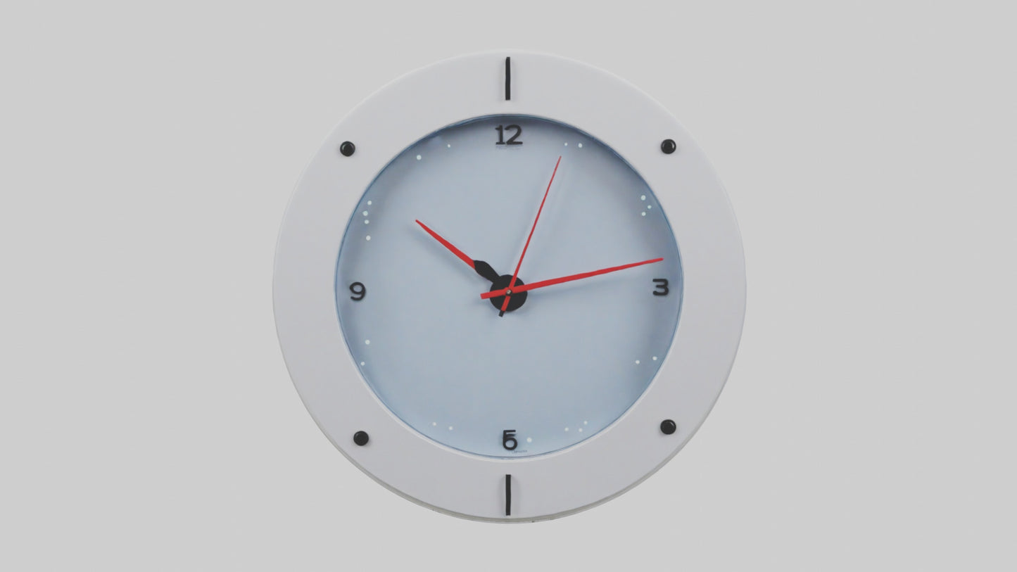 Electronic Wall Clock model VR / AR / low-poly