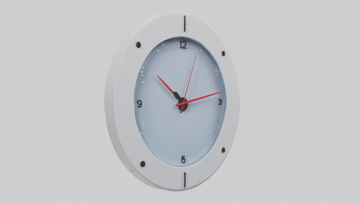 Electronic Wall Clock model VR / AR / low-poly