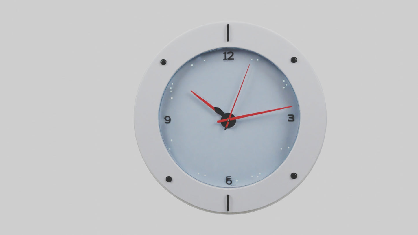 Electronic Wall Clock model VR / AR / low-poly