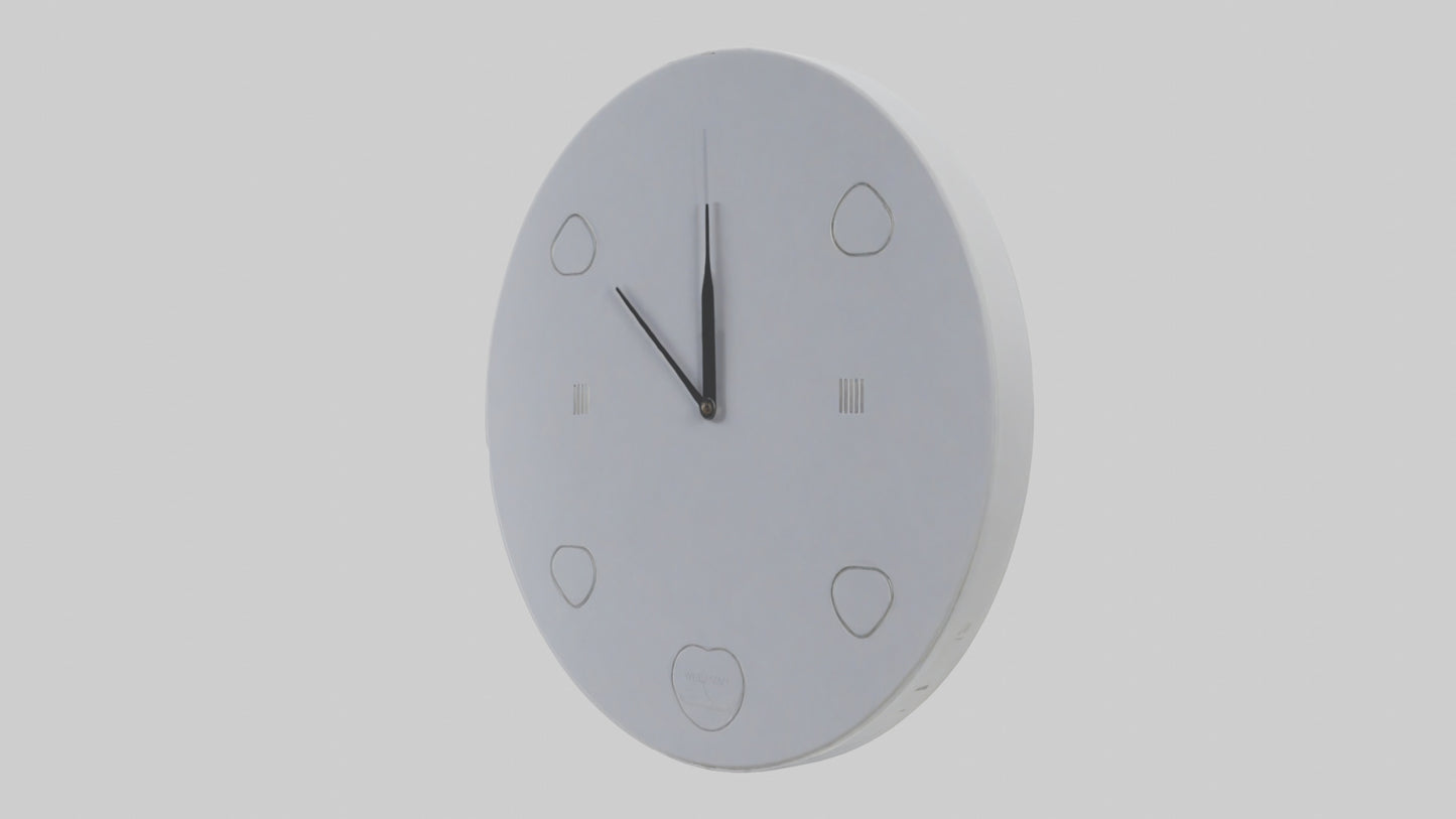 Electronic Wall Clock model VR / AR / low-poly