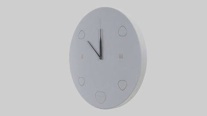 Electronic Wall Clock model VR / AR / low-poly
